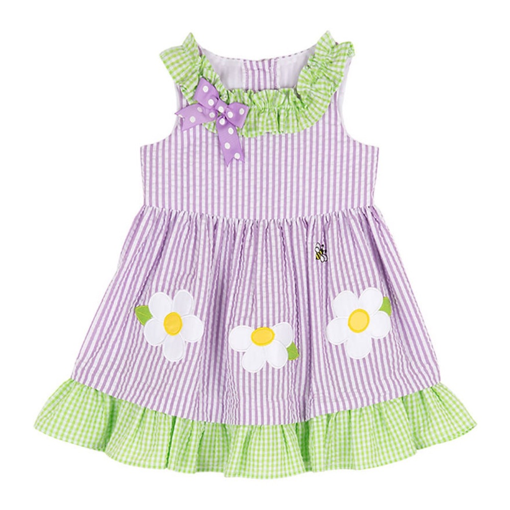 Rare Editions Lilac Seersucker Summer 3T Dress